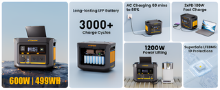 VTOMAN FlashSpeed 600 – 499Wh LiFePO4 Portable Power Station