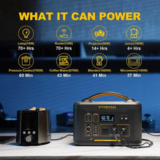 VTOMAN Jump 1500X – 828Wh LiFePO4 Portable Power Station