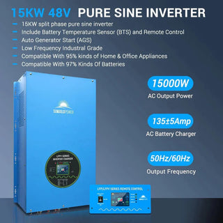 Off-grid Solar Kit 15000W with 48Vdc Battery 120/240W Split-Phase - SGR-15K20E