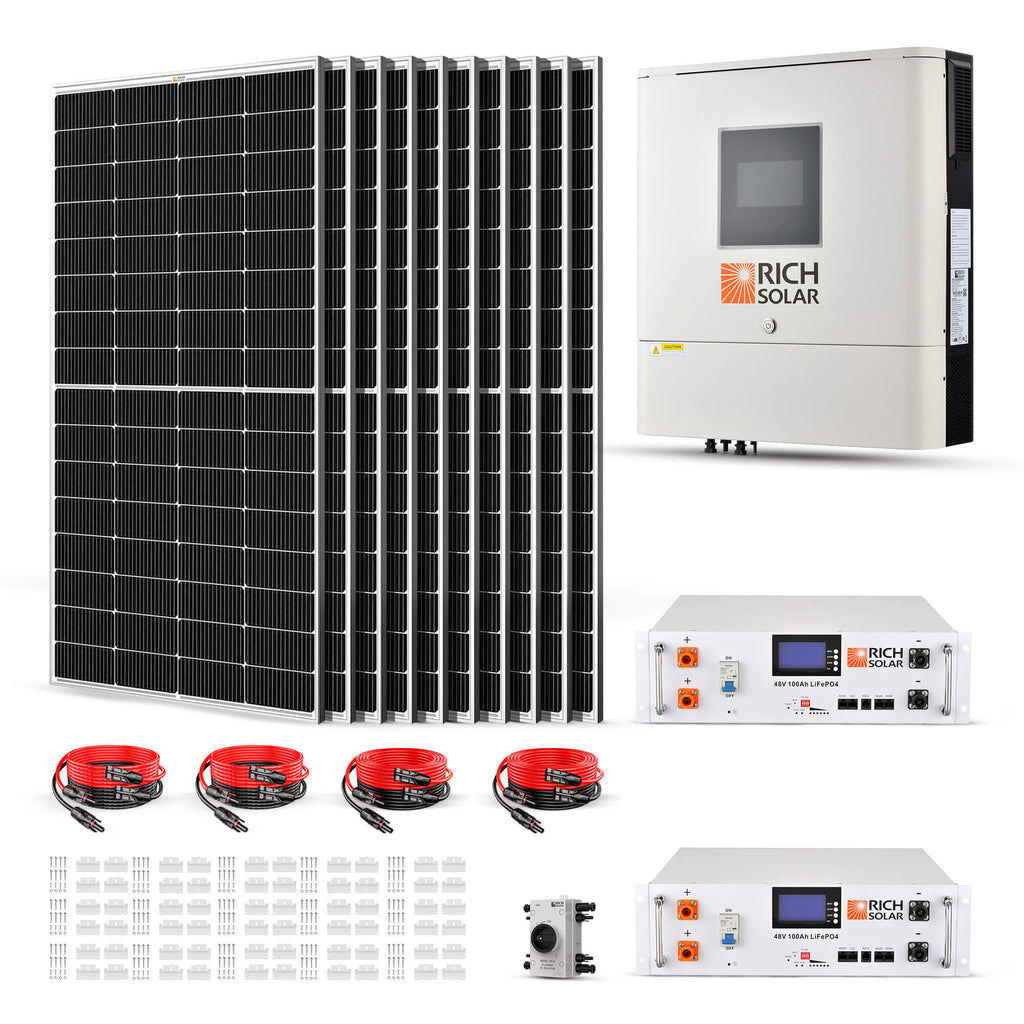 2500W 48V Off-Grid Solar Kit with 10.24kWh Battery – RC City