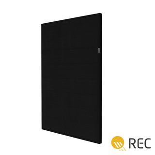 REC 460AA Pure-RX 460W bifacial solar panel angled view