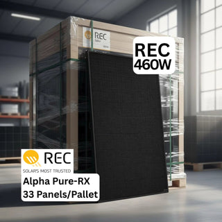 33-panel pallet REC Alpha Pure-RX ready for shipping