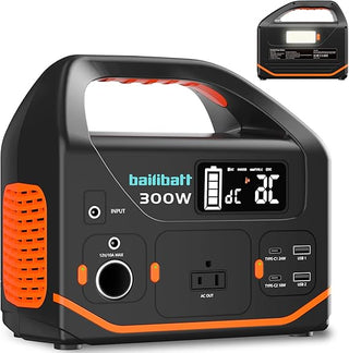 Bailibatt 266Wh Portable Power Station – 300W Lithium Battery Generator