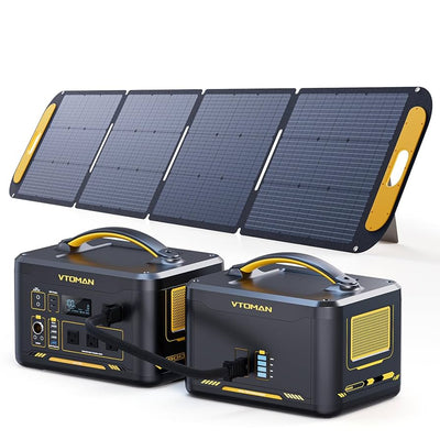 VTOMAN 3096Wh Portable Power Station Bundle – Includes Extra Battery & 200W Solar Panel