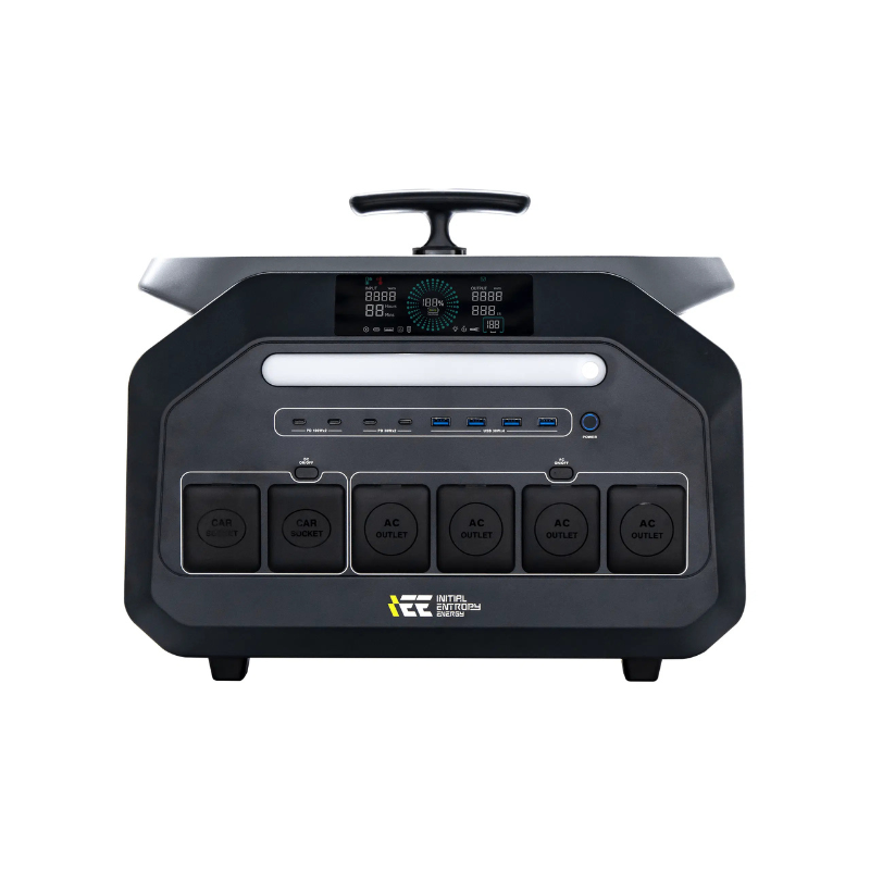 IEETek P3200 portable power station front view 3200W LiFePO4 solar generator