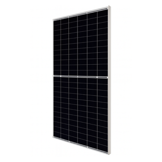 Canadian Solar Panel 645W on a white background tilted view