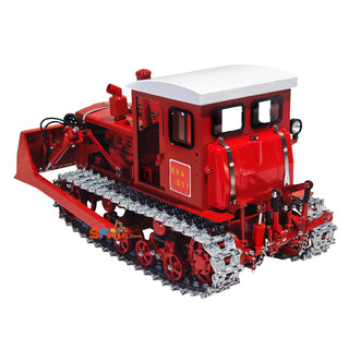 1/12 Scale RC Hydraulic Crawler Excavator Heavy Duty - Tracked Remote Control Construction Dozer with Metal Hydraulic Blade Lift Tilt LED Lights and Realistic Sounds