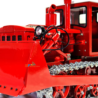 1/12 Scale RC Hydraulic Crawler Excavator Heavy Duty - Tracked Remote Control Construction Dozer with Metal Hydraulic Blade Lift Tilt LED Lights and Realistic Sounds