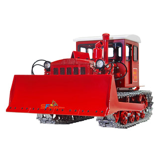 1/12 Scale RC Hydraulic Crawler Excavator Heavy Duty - Tracked Remote Control Construction Dozer with Metal Hydraulic Blade Lift Tilt LED Lights and Realistic Sounds