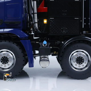 1/14 Scale RC Hydraulic Crane Dump Truck - Remote Control Heavy Duty Hauler with Crane Arm Bucket Dump Lights and Sounds
