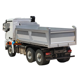 1/14 Scale RC Hydraulic Dump Truck - 6x6 Remote Control Hauler with Metal Chassis Hydraulic Dump Lights and Sounds