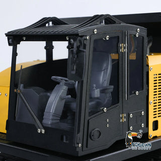 1:14 Scale RC Hydraulic Crawler Dump Truck - Tracked Remote Control Digger with Full Metal Hydraulic Arm Bucket Rotation Lights and Sounds