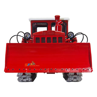 1/12 Scale RC Hydraulic Crawler Excavator Heavy Duty - Tracked Remote Control Construction Dozer with Metal Hydraulic Blade Lift Tilt LED Lights and Realistic Sounds