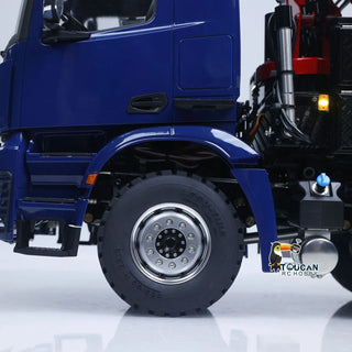 1/14 Scale RC Hydraulic Crane Dump Truck - Remote Control Heavy Duty Hauler with Crane Arm Bucket Dump Lights and Sounds
