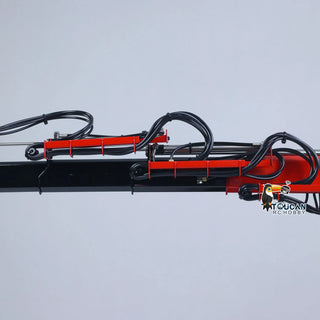 1/14 Scale RC Hydraulic Crane Dump Truck - Remote Control Heavy Duty Hauler with Crane Arm Bucket Dump Lights and Sounds