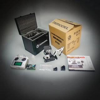 1"14 Scale RC Hydraulic Excavator - Remote Control Tracked Digger with Full Metal Hydraulic Functions Lights and Sounds