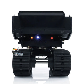 1:14 Scale RC Hydraulic Crawler Dump Truck - Tracked Remote Control Digger with Full Metal Hydraulic Arm Bucket Rotation Lights and Sounds