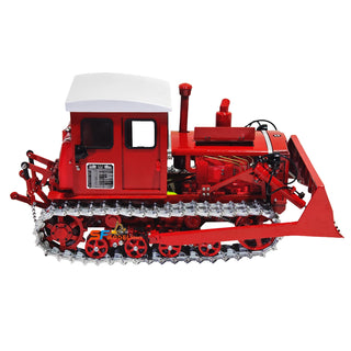 1/12 Scale RC Hydraulic Crawler Excavator Heavy Duty - Tracked Remote Control Construction Dozer with Metal Hydraulic Blade Lift Tilt LED Lights and Realistic Sounds