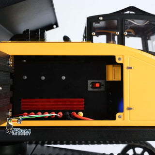 1:14 Scale RC Hydraulic Crawler Dump Truck - Tracked Remote Control Digger with Full Metal Hydraulic Arm Bucket Rotation Lights and Sounds