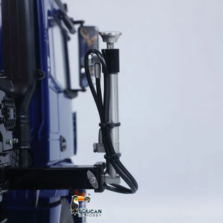 1/14 Scale RC Hydraulic Crane Dump Truck - Remote Control Heavy Duty Hauler with Crane Arm Bucket Dump Lights and Sounds