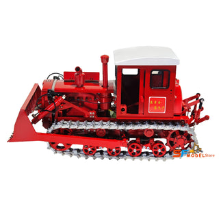 1/12 Scale RC Hydraulic Crawler Excavator Heavy Duty - Tracked Remote Control Construction Dozer with Metal Hydraulic Blade Lift Tilt LED Lights and Realistic Sounds