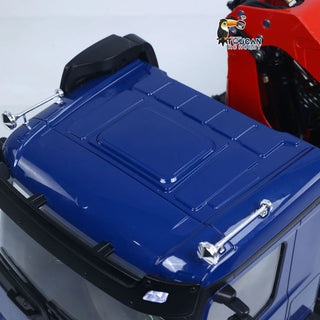 1/14 Scale RC Hydraulic Crane Dump Truck - Remote Control Heavy Duty Hauler with Crane Arm Bucket Dump Lights and Sounds