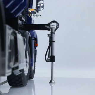 1/14 Scale RC Hydraulic Crane Dump Truck - Remote Control Heavy Duty Hauler with Crane Arm Bucket Dump Lights and Sounds