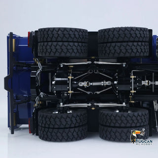 1/14 Scale RC Hydraulic Crane Dump Truck - Remote Control Heavy Duty Hauler with Crane Arm Bucket Dump Lights and Sounds