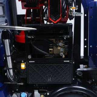 1/14 Scale RC Hydraulic Crane Dump Truck - Remote Control Heavy Duty Hauler with Crane Arm Bucket Dump Lights and Sounds