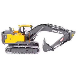 1/14 Scale RC Hydraulic Crane Volvo Dump Truck - 6x6 Remote Control Hauler with Metal Chassis Hydraulic Lift Lights and Sounds