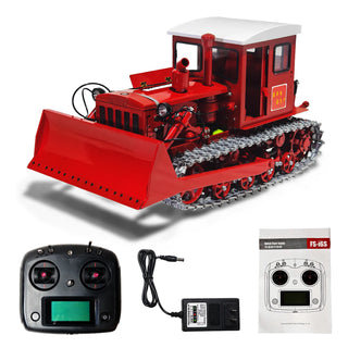 1/12 Scale RC Hydraulic Crawler Excavator Heavy Duty - Tracked Remote Control Construction Dozer with Metal Hydraulic Blade Lift Tilt LED Lights and Realistic Sounds