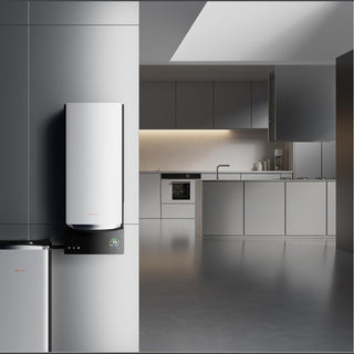 EcoFlow OCEAN Pro Hybrid Inverter wall mounted with OCEAN Pro Battery